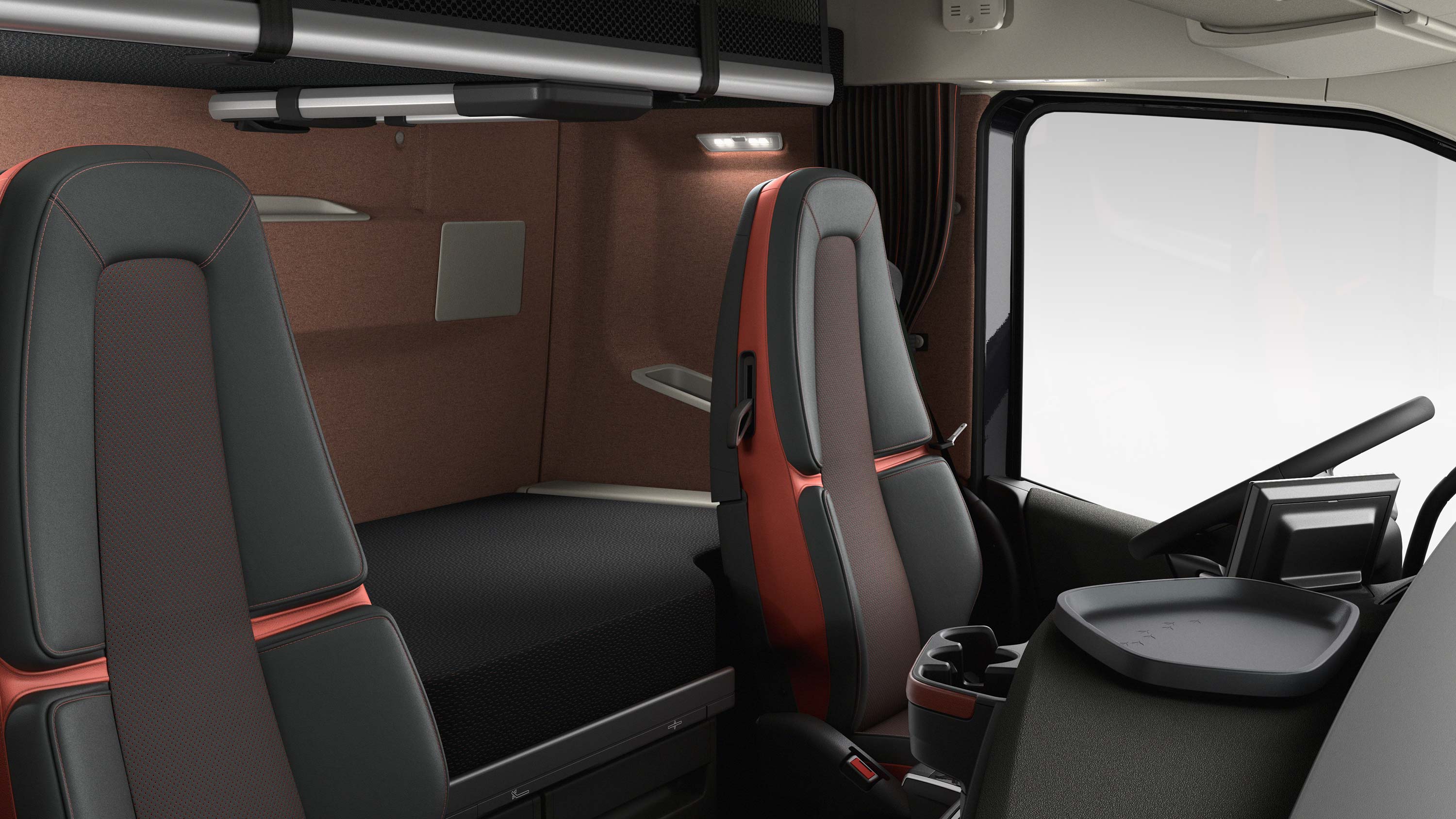 Der Volvo FH16 bietet komfortable Ruhemöglichkeiten.